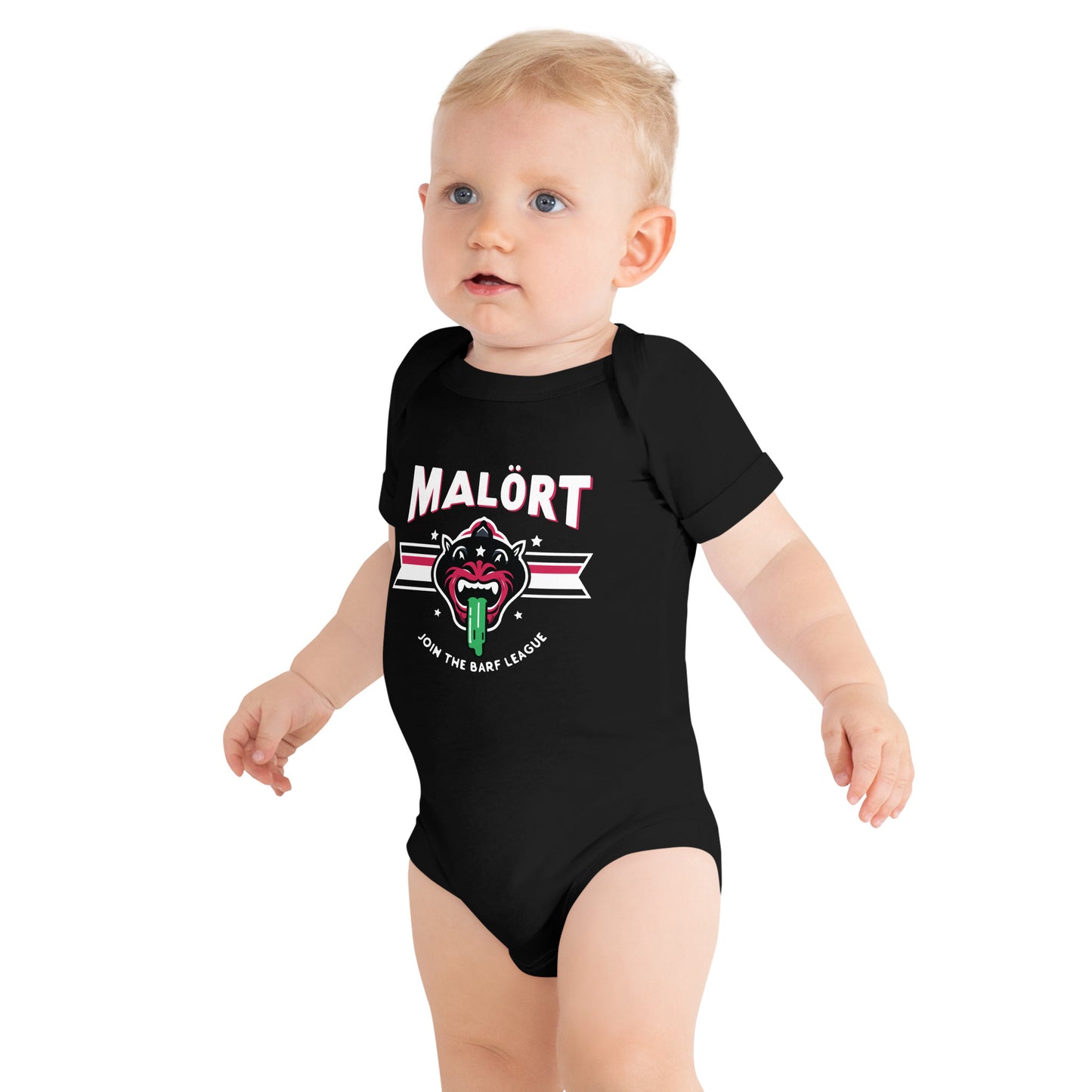 Malort: Join the Barf League Cat: Baby bodysuit