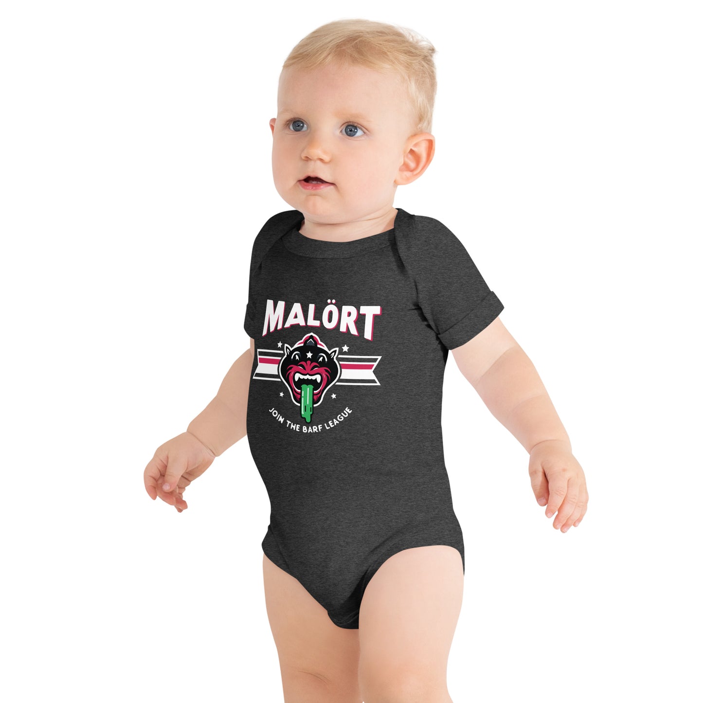 Malort: Join the Barf League Cat: Baby bodysuit