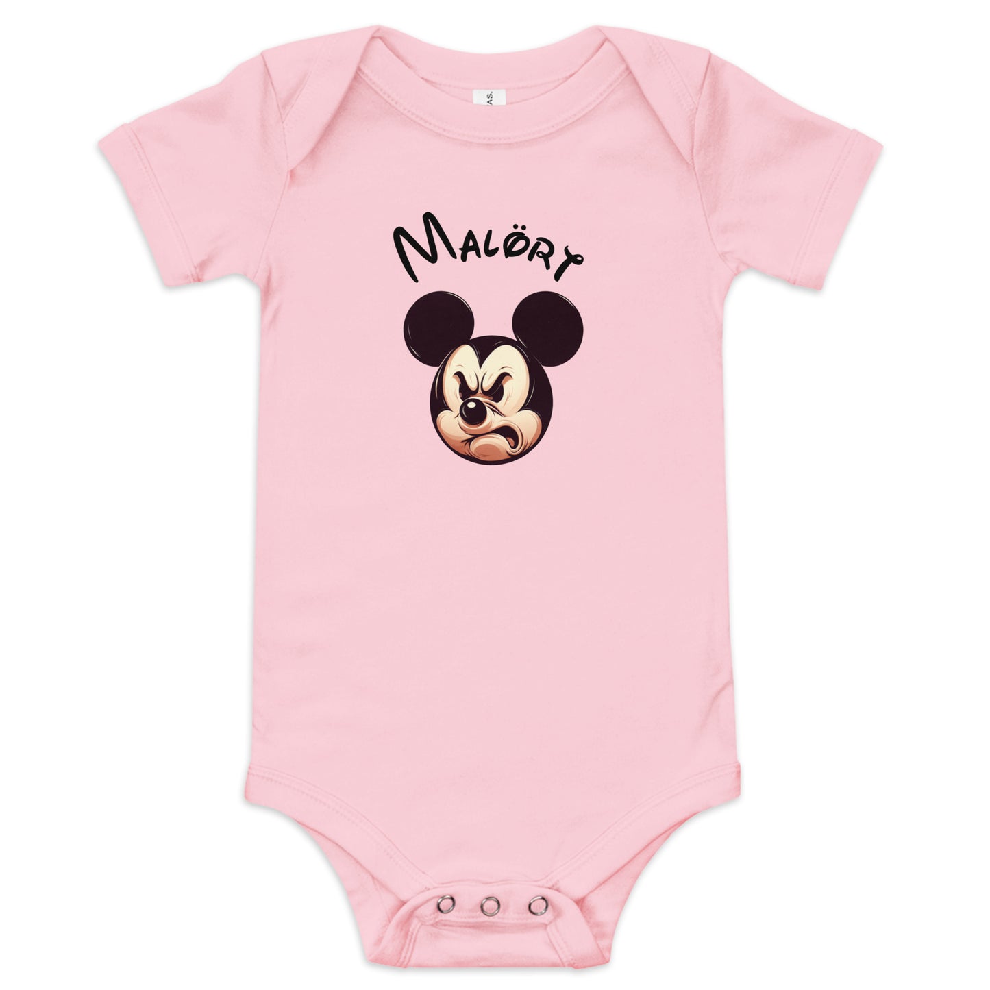 Mickey Malort: Faced Baby Bodysuit