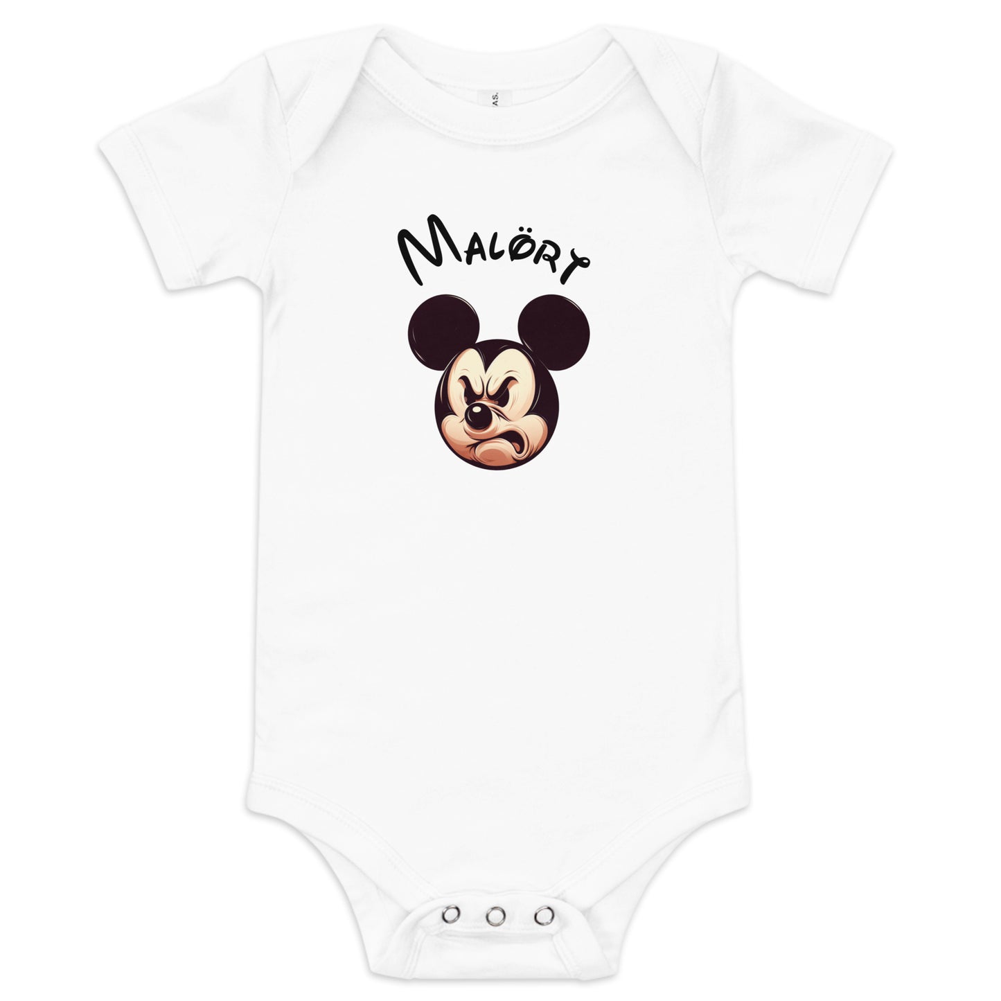 Mickey Malort: Faced Baby Bodysuit